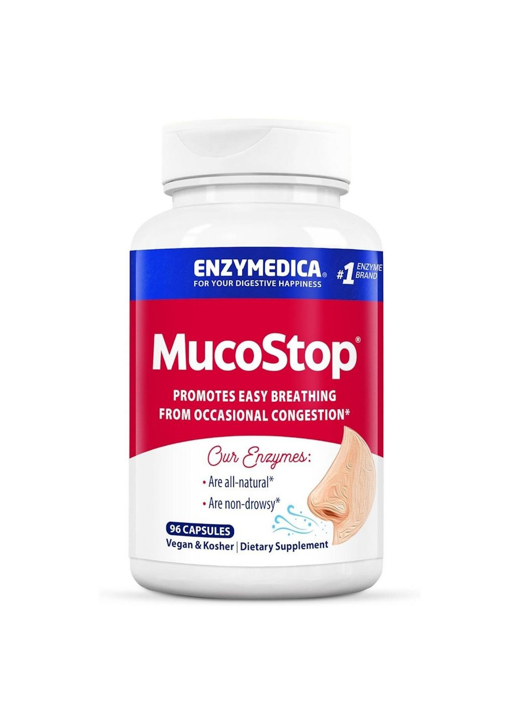 Натуральна добавка MucoStop, 96 капсул Enzymedica (293483172)