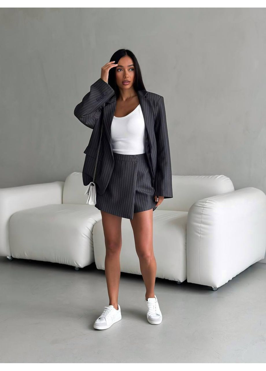 Жіночий костюм із піджаком та спідницею-шортами Україна (354824161)