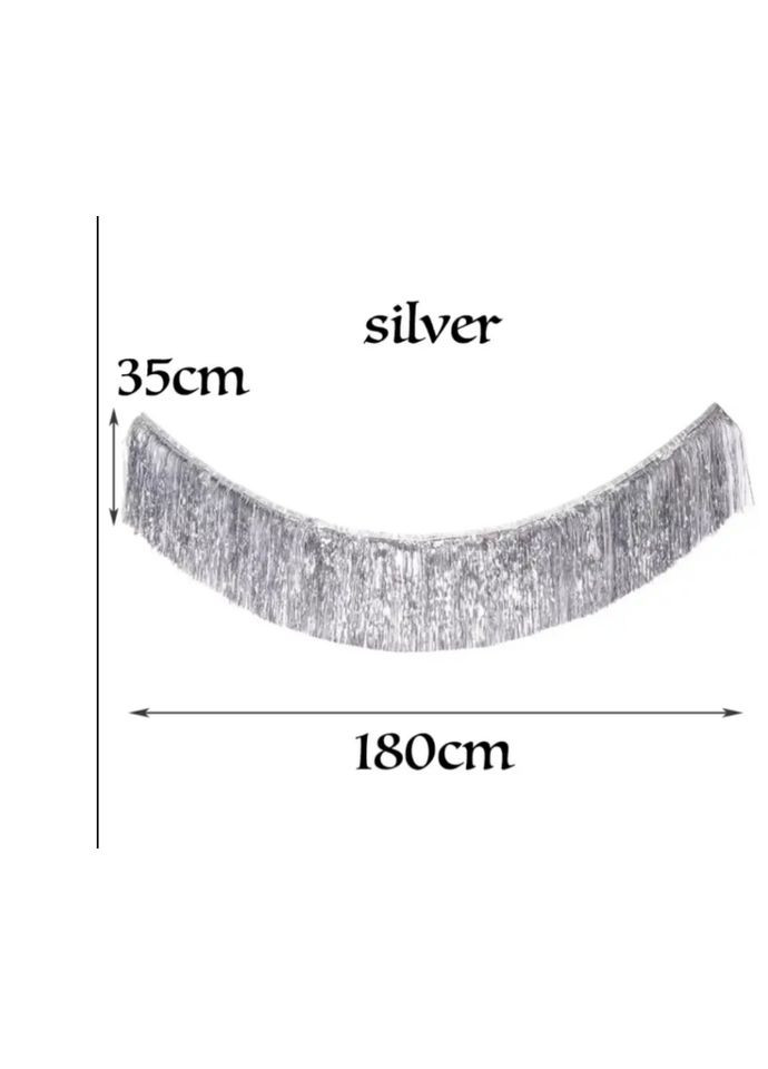 гірлянда 180 на 35 см срібний Jannet Дощик (316680239)