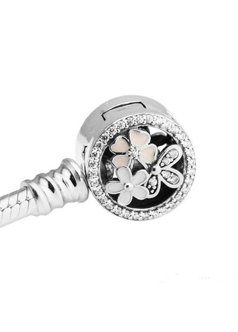 Серебряный браслет основа Пандора "Цветы" 590744CZ Kabluchka (355344204)