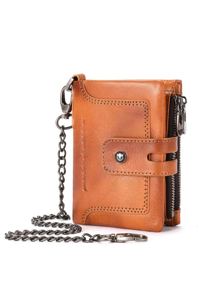 Мужской кошелек раскладной коньячный с цепочкой TW230B BULL (298683690)