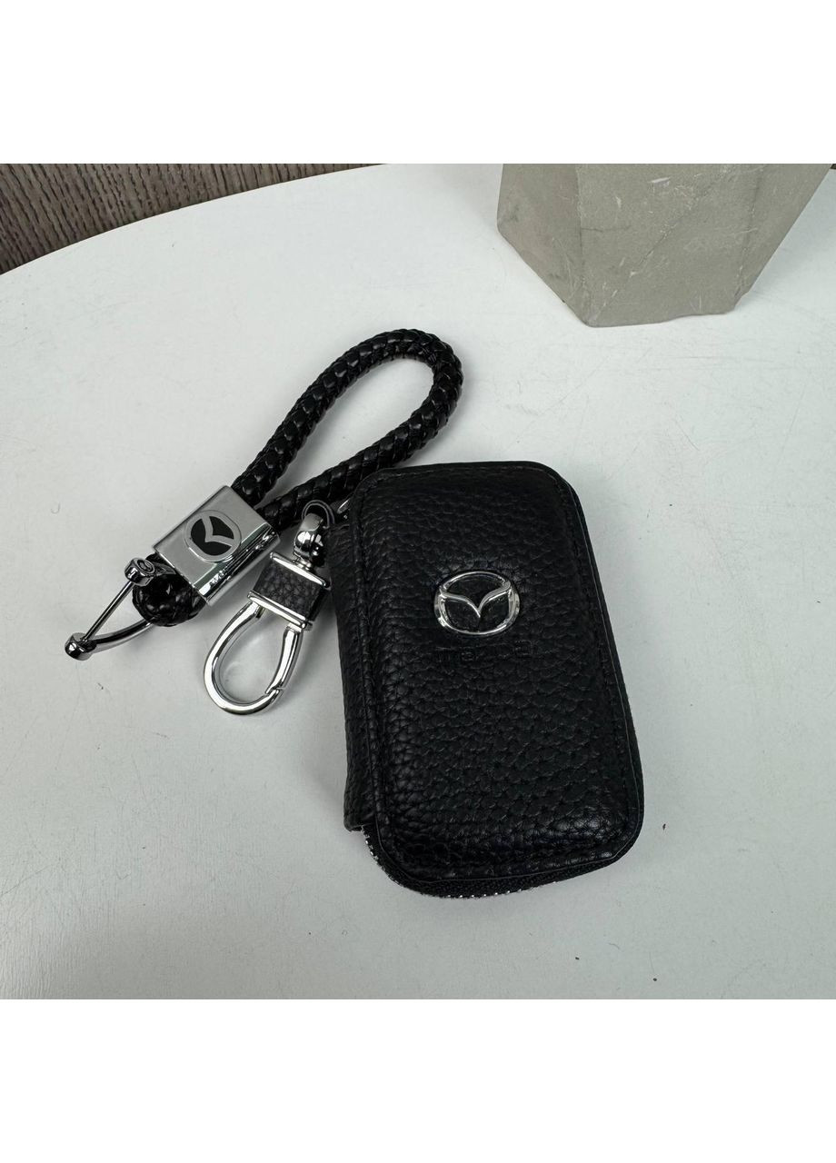 Кожаная ключница с брелоком для ключей натуральная кожа унисекс для автоный ремешок ProDobro Mercedes (363221366)