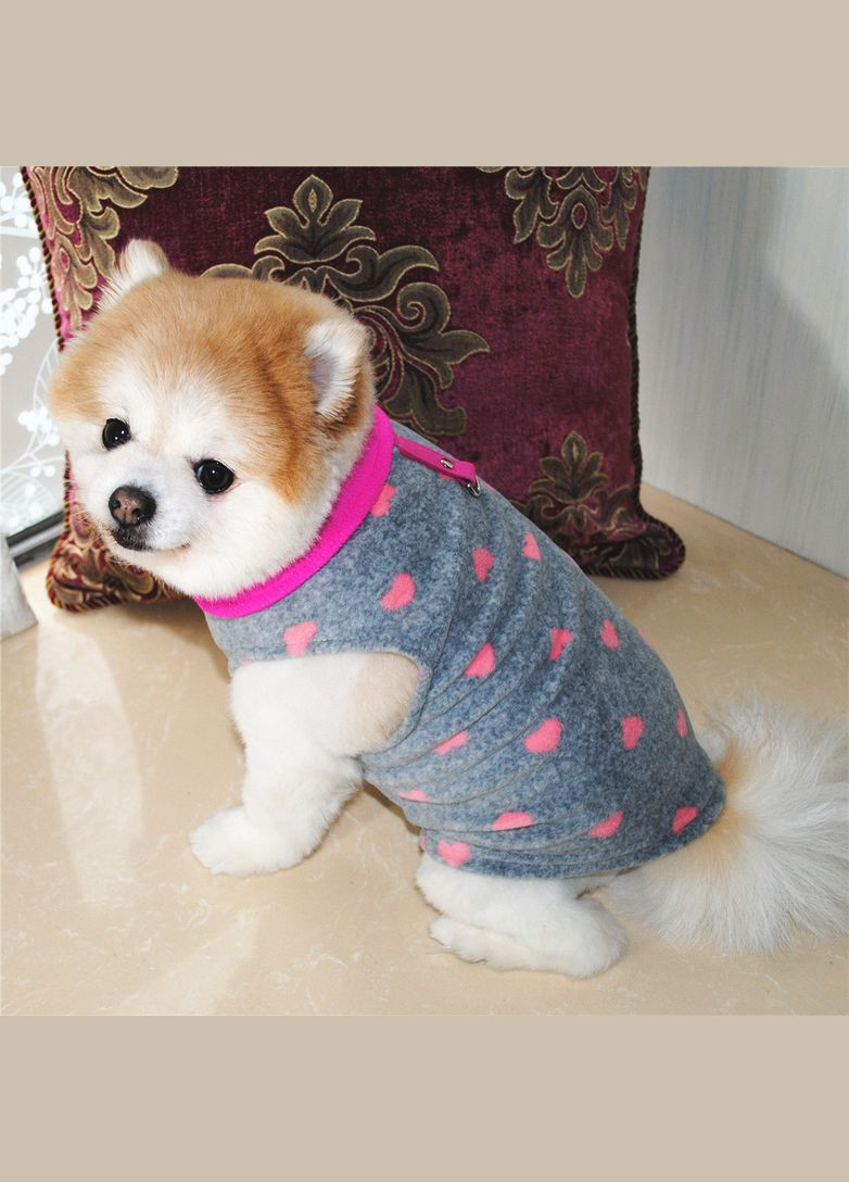 Жилетка для котов и кошек с кольцом Pet Style "Рисунок" Сердечки XS No Brand - (323236396)