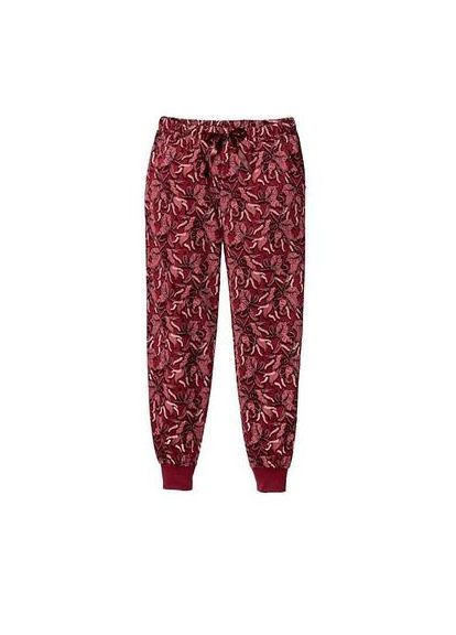 Бордовая всесезон домашние пижамные штаны батал Esmara Піжама