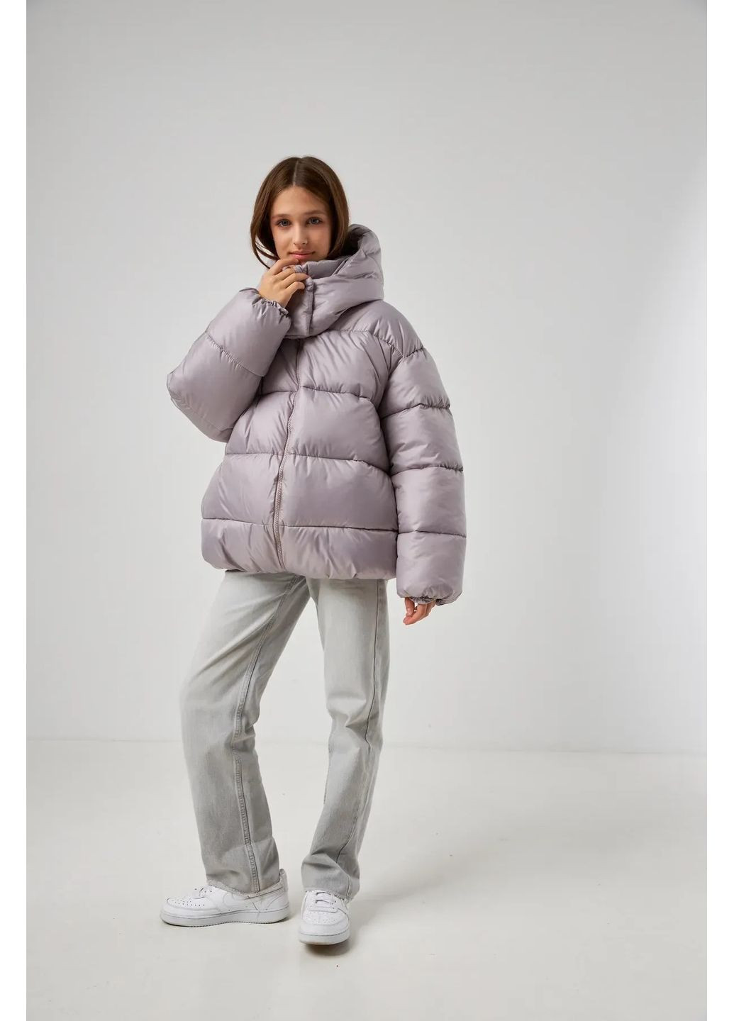 Розовая зимняя куртка зимняя пуховая для девочки Tair Kids