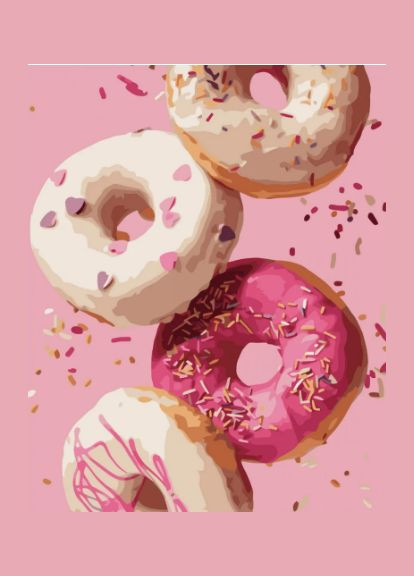 Картина по номерам Сладкие пончики VA-3714 40х50 см ( ) Strateg (328944172)