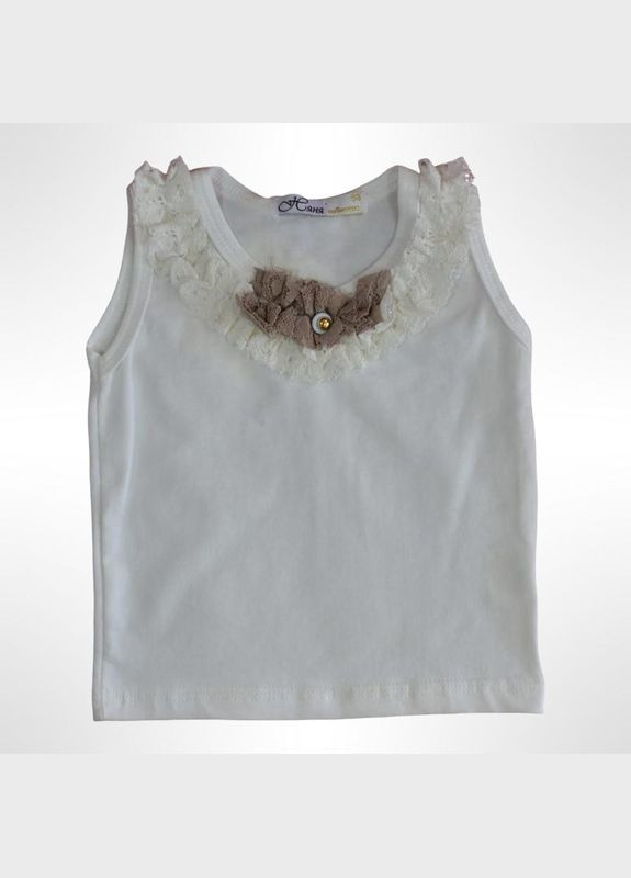 Бежевый летний комплект для девочки "" (майка+шорты) 68, 80 см бежевый (0801) Няня