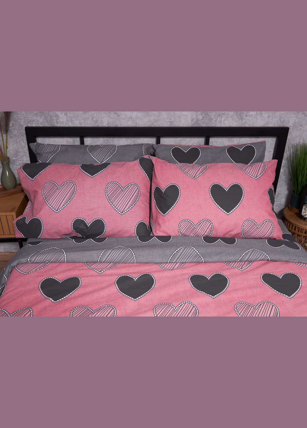 Комплект постельного белья Бязь Gold Люкс King Size 220x240 наволочки 2х50х70 (MS-820002754) Moon&Star Love (286761845)