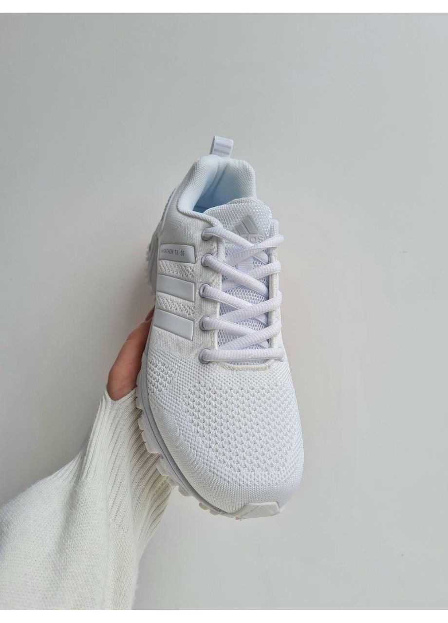 Белые демисезонные кроссовки мужские adidas marathon tr white адидас No Brand