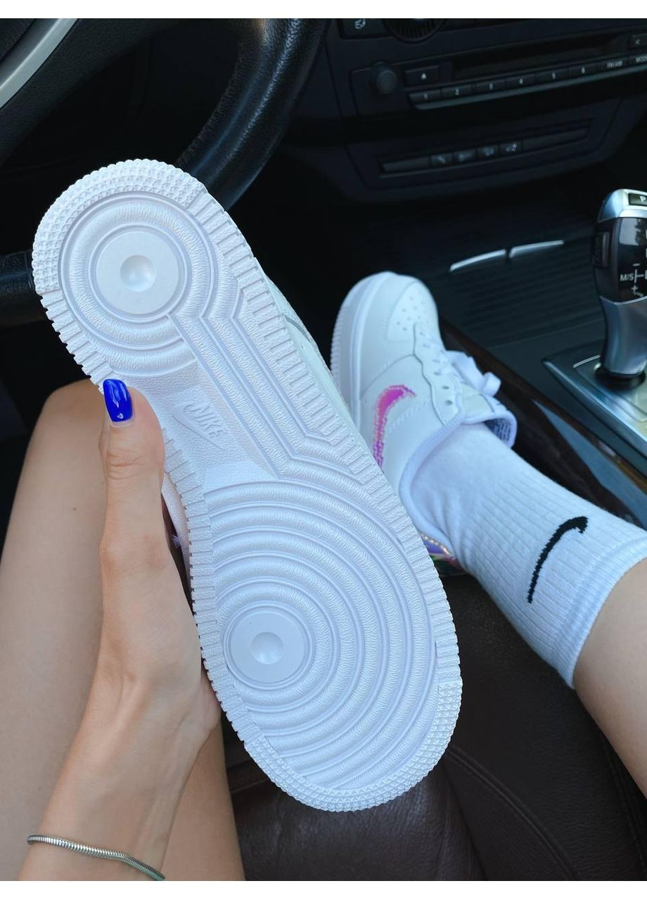 КРОССОВКИ ЖЕНСКИЕ NIKE AIR FORCE 1 WHITE COLORS НАЙК АИР ФОРС 1 ПРЕМИУМ No Brand белые демисезоны (367171414)