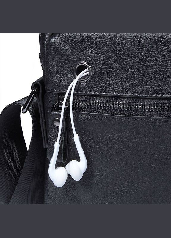 Шкіряна сумка крос боді чоловіча месенджер через плече чорна 14486 Vintage (329198775)