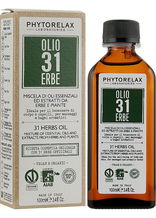 Суміш ефірних олій і екстрактів 31 Herbs Oil 100ml (916843-27094) Phytorelax Laboratories (368740355)
