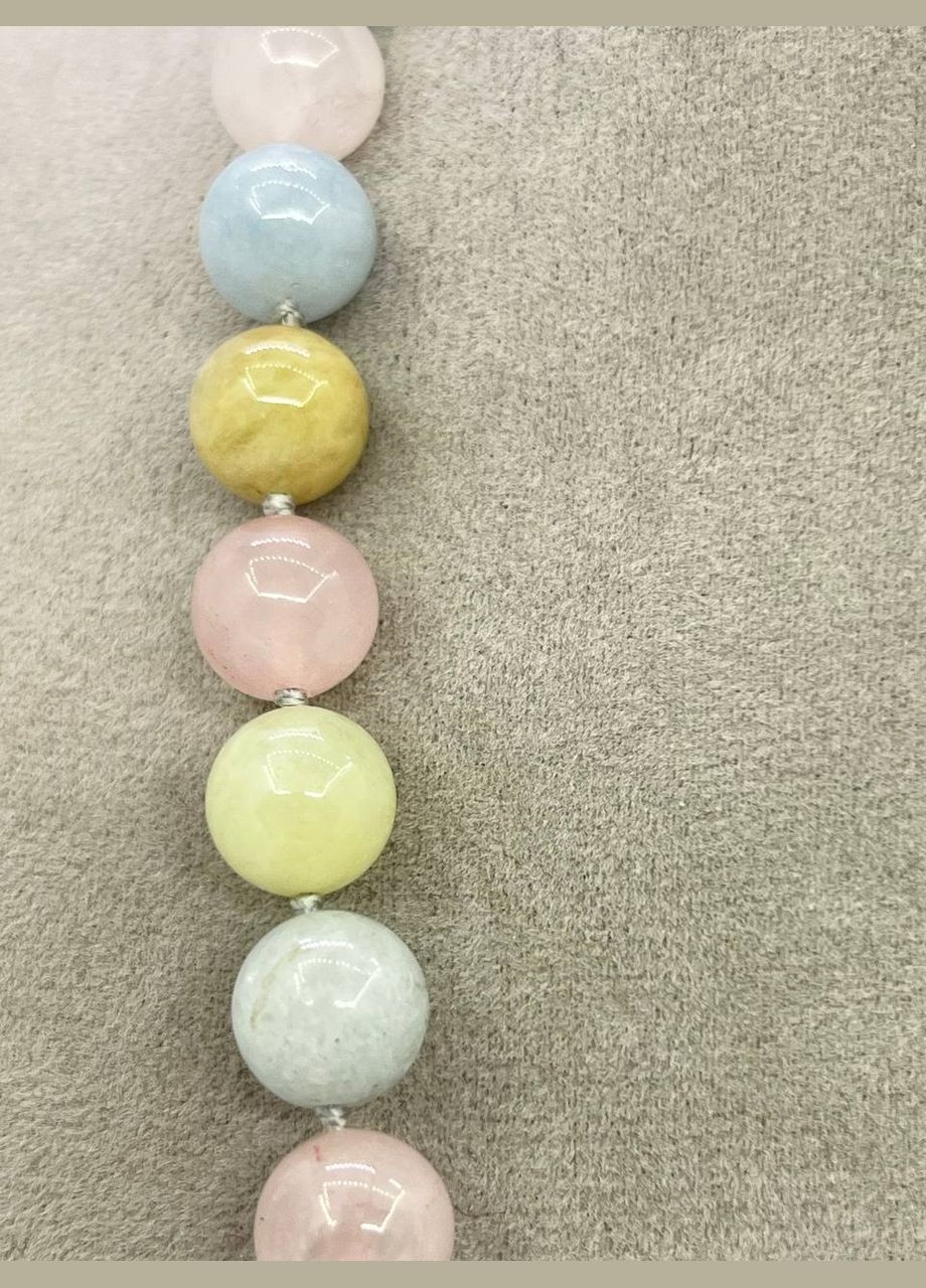 Намисто морганіт 10 мм 42 см Двоколірний 11684 No Brand (311686504)