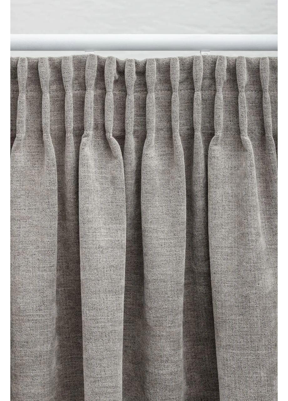 Шторы из матового шенила 2шт. 1,5м х от 2,5м до 3м HYGG (370367259)