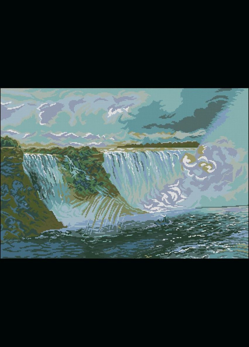 Набір для вишивки хрестиком. Розмір: 48*33см Каскади Ніагари Лоскуток (315354729)