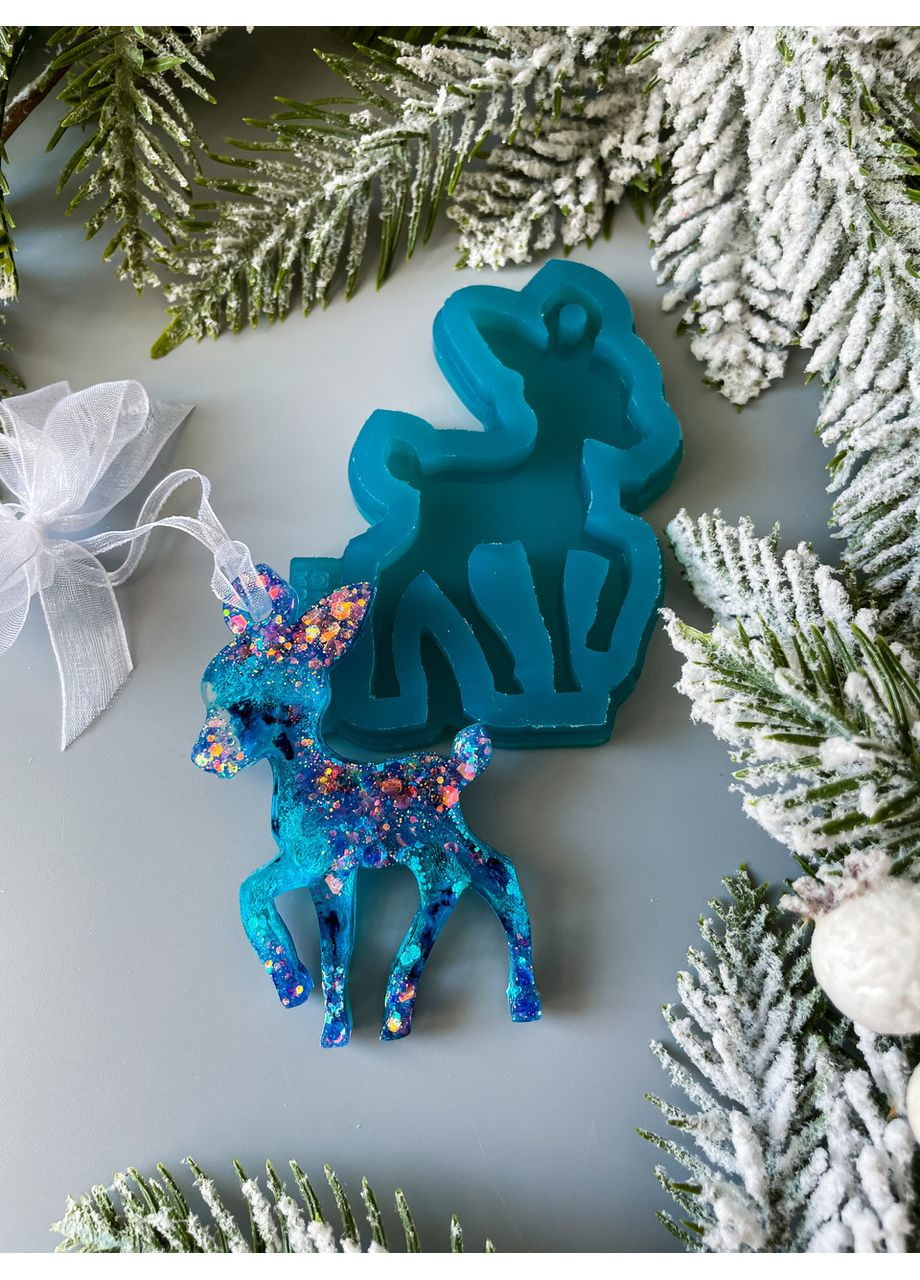 Молд Оленя бембі форма для новорічних іграшок на ялинку силіконова форма для епоксидної смоли No Brand (370566966)