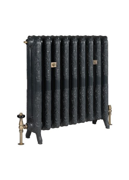 Чугунний ретро радіатор опалення, колір графітовий WarmWell Retrox 600 (346477132)