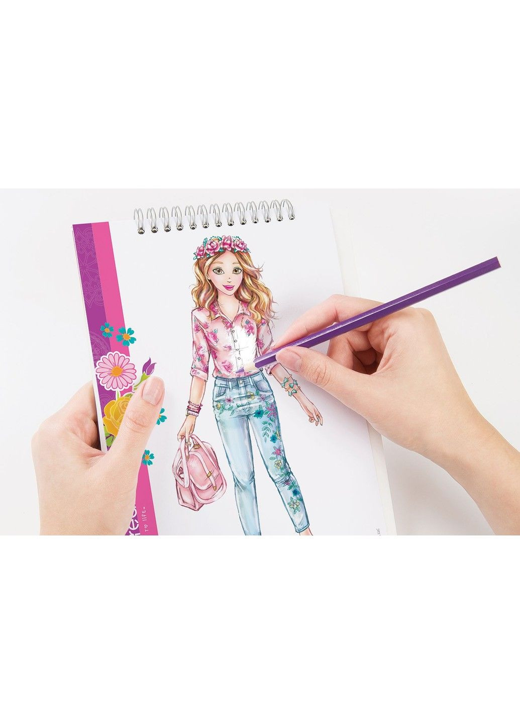 : Блокнот с трафаретами для создания модных коллекций "Цветочная фантазия" Make it Real (331297759)