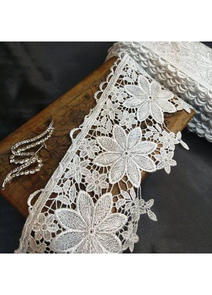 Кружево макраме 11 см (13 м) цвет-белый (34-C70323-1) Plus-plus (352743356)
