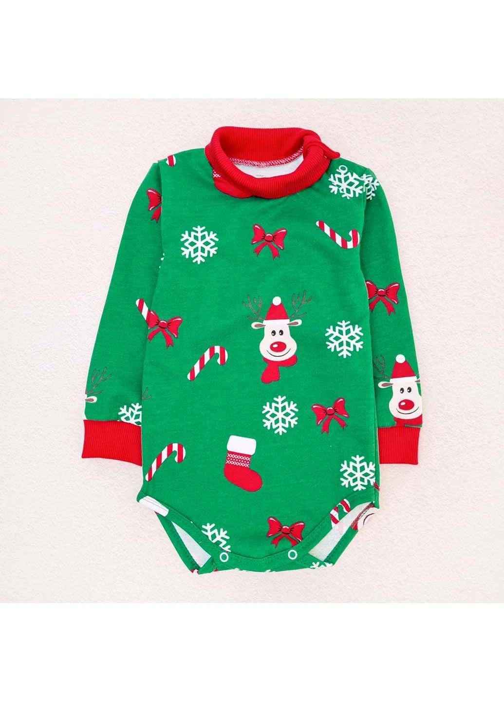 Боді з високою горловиною та начісом festive reindeer dexter's (296662745)