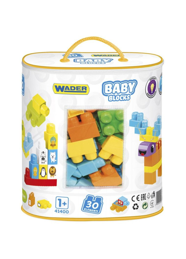 Пластиковый конструктор Мои первые кубики Baby Blocks (41400) Wader (365547825)