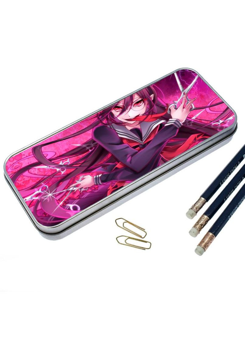 Пенал шкільний для хлопчика та дівчинки металевий Аніме Дангаромпа #015 7*18 см Silver No Brand (309157533)