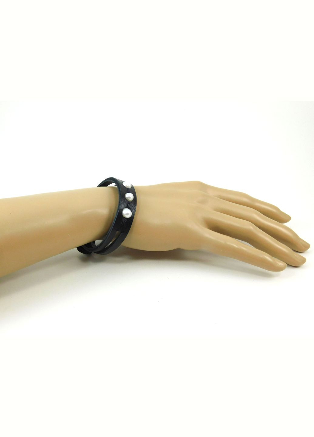 Браслет шкіра Перли 14 Fursa fashion (322315671)