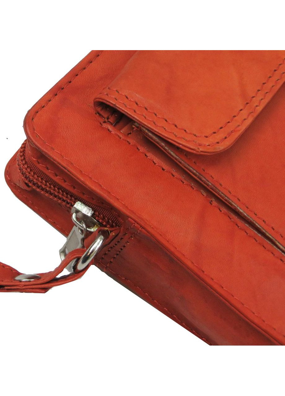 Мужская кожаная барсетка, клатч рыжий Always Wild (360894303)