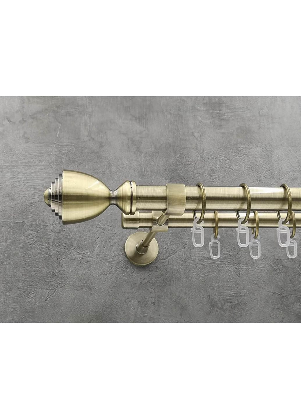 Карниз Палаціо гладка штанга подвійний модерн 25/19 мм 200 см Антик Quadrum (352778309)