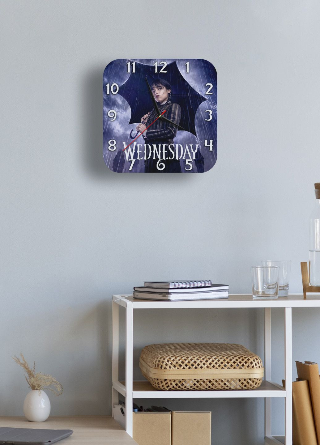 Годинник настінний Wednesday 1 квадратний No Brand (328089247)