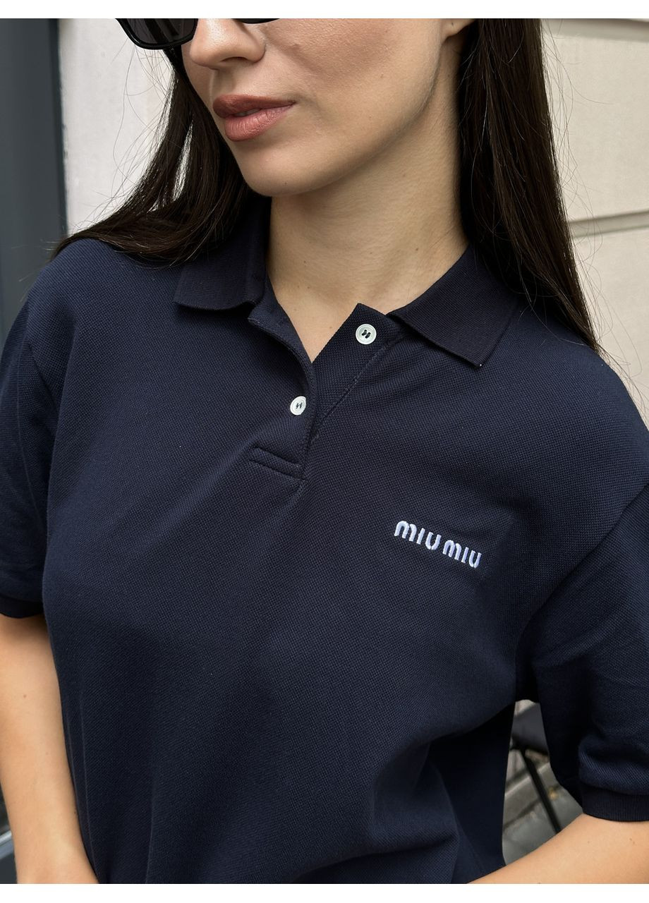 Футболка-Поло Cotton Piqué Polo Nave Blue Shirt No Brand - (362044584)