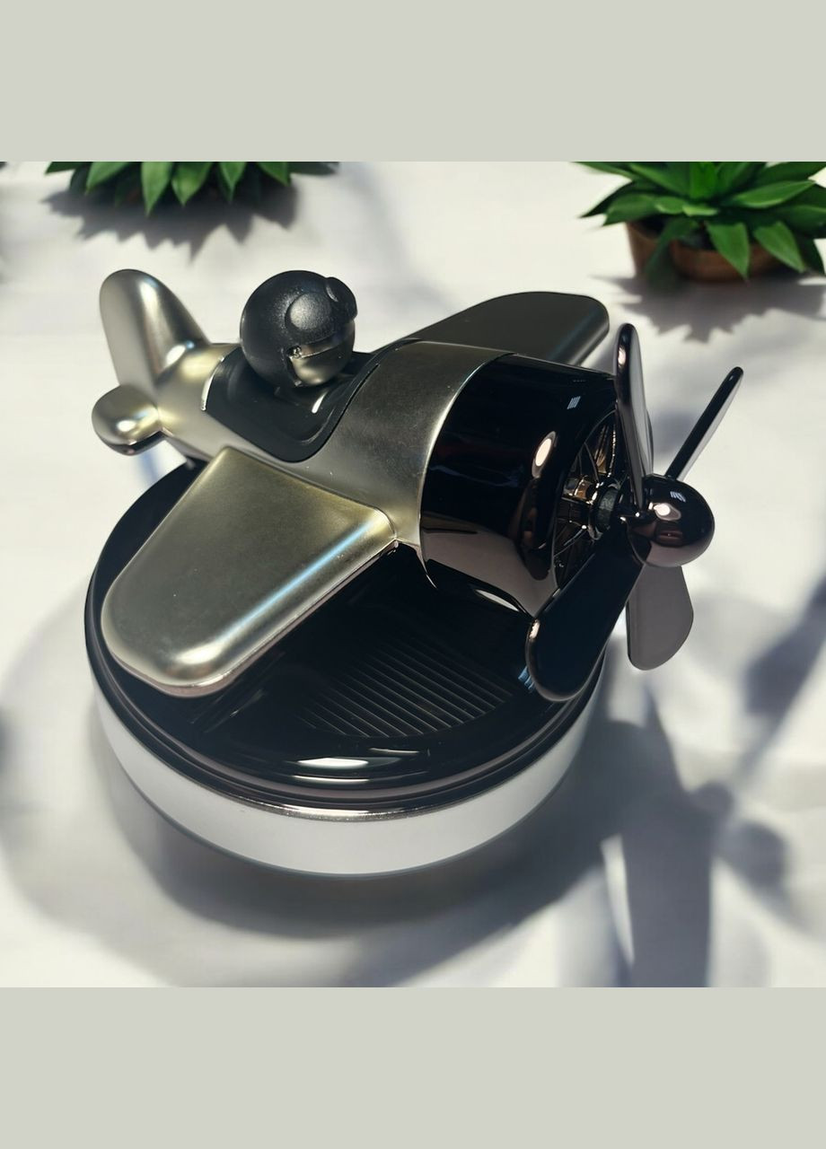 Ароматизатор салону автомобіля Y-5 Airplane на сонячній батареї, Silver VHG (360771926)