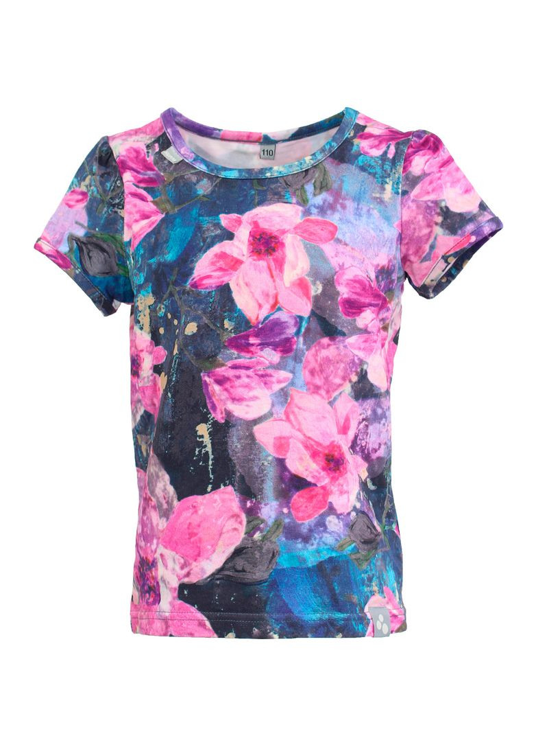 Лиловая футболка jadena, р.134, лиловый с принтом Huppa 73010000-94453-134