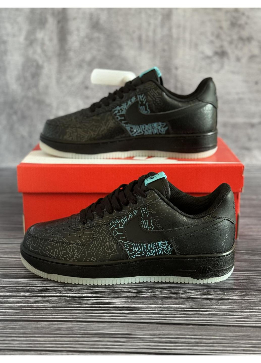 Чорні Осінні кросівки чоловічі nike air force 1 07 low gs space jam найк аір форс 1 преміум No Brand