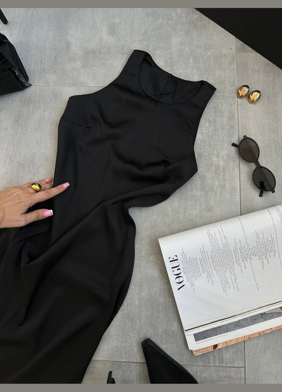 Чорна святковий, карнавальний, вечірня сукня з шовку армані — нова колекція! з відкритими плечима queensleep_7km