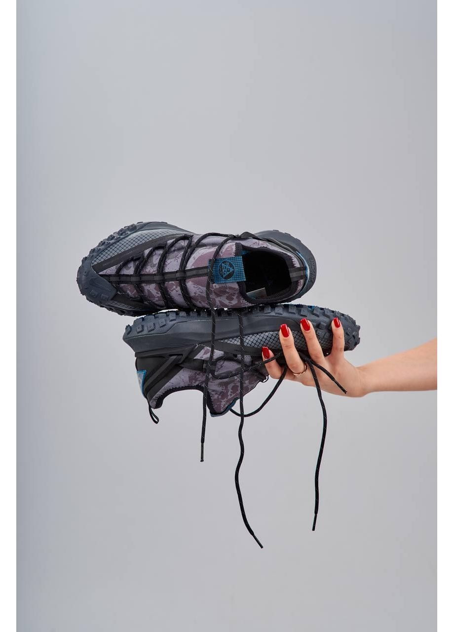 Чорні Осінні кросівки чоловічі nike acg mountain fly low black blue найк асж маунс флай No Brand