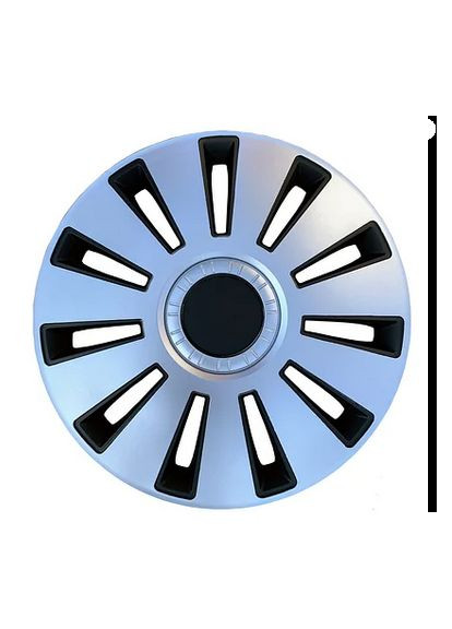 Колпак колесный R16 Twin серебристые с черным 4 шт Kenguru (369157354)