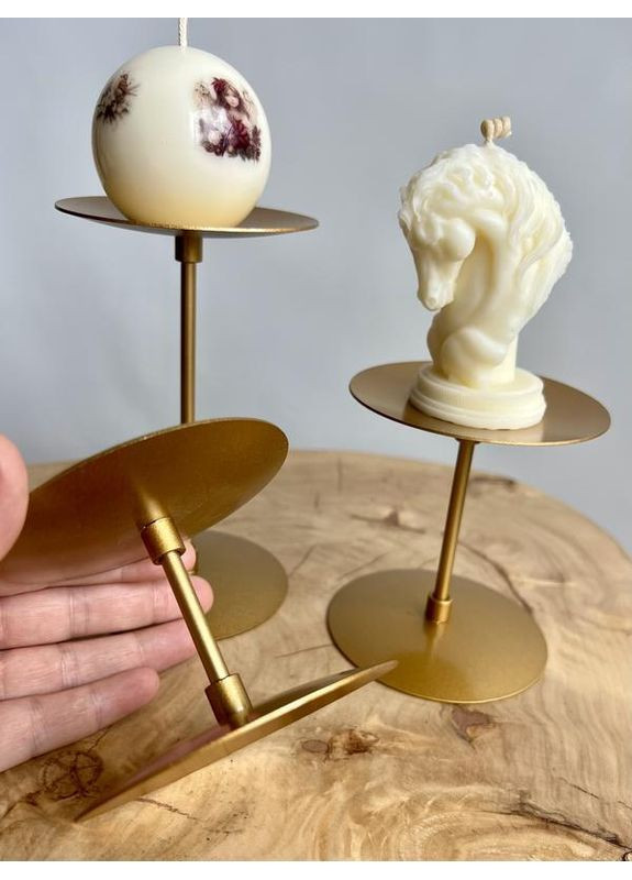 Набор металлических подсвечников 3 шт. • универсальные и стойкие. No Brand (369674930)