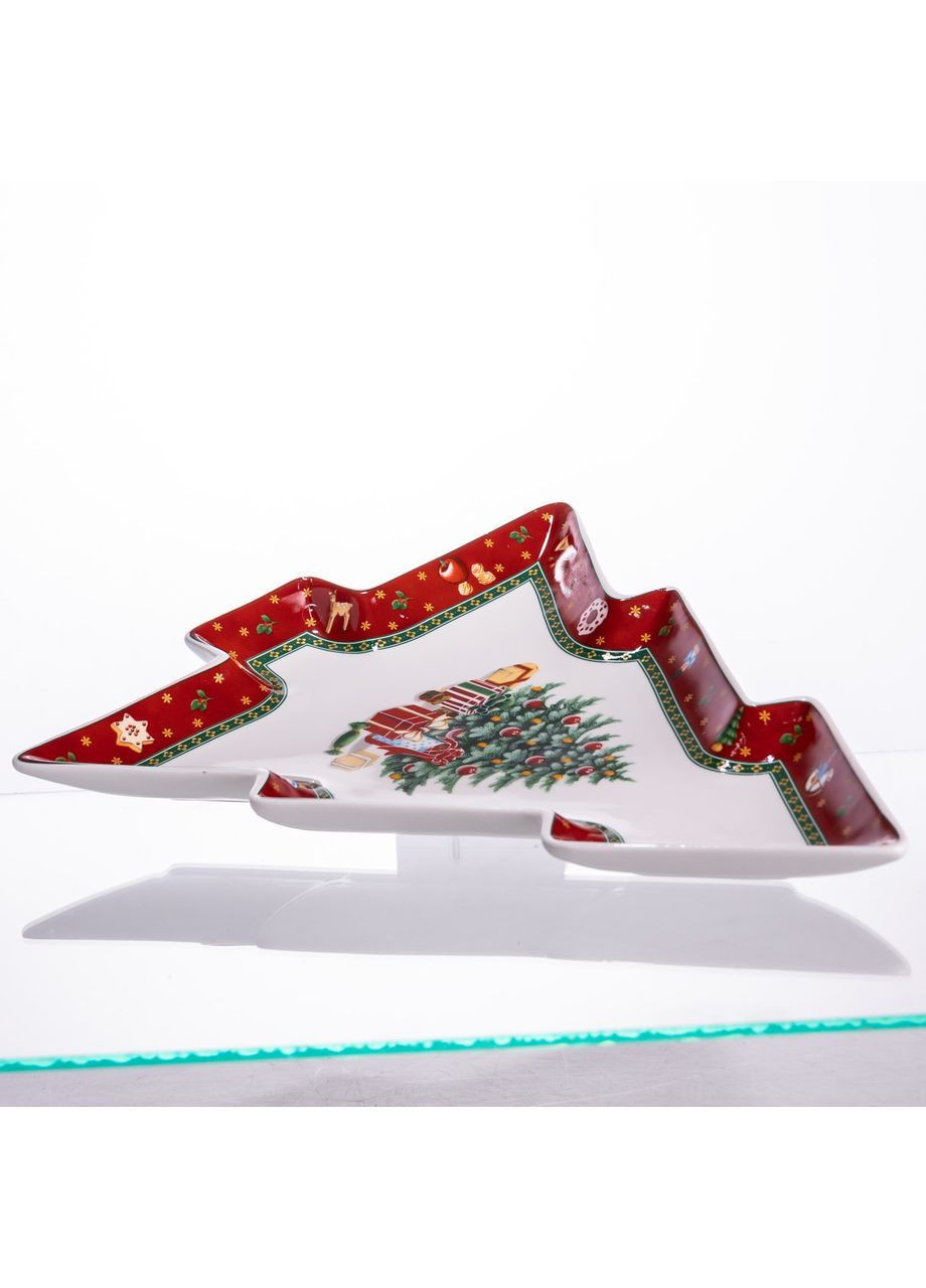 Блюдо для закусок Christmas фарфоровое фигурное 29* 24* 2 см Yiwu (368876248)