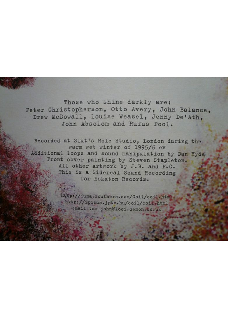 Виниловая Пластинка Coil Presents Black Light District – A Thousand Lights In A Darkened Room (LP, Album, Vinyl) () No Brand (369739500)