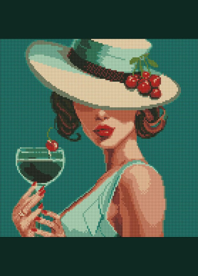 Алмазная мозаика без подрамника "Блю Кюрасао" AMC7694 40х40см Идейка (302385085)