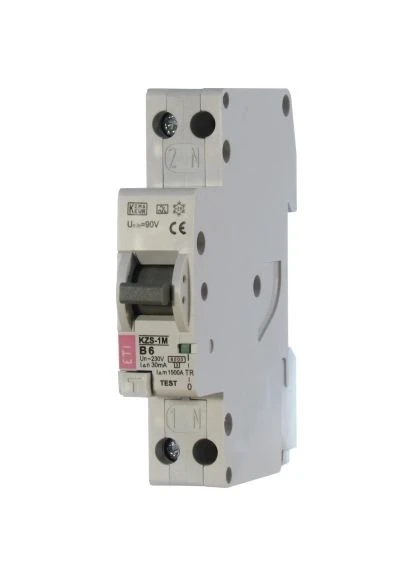Дифференциальный автоматический выключатель KZS-1M C 16/0,03 тип A (6kA) (универс. подключение) ETI KZS-1M C 16/0, 03 тип A (6kA) (універс. підключення (400291898)