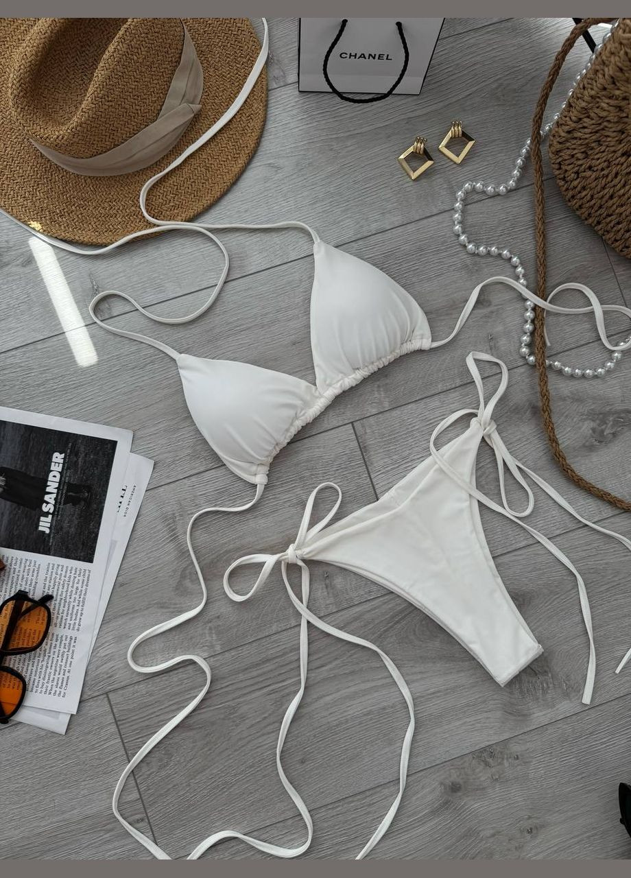 Молочний літній жіночий купальниик роздільний Asi.Store.ua