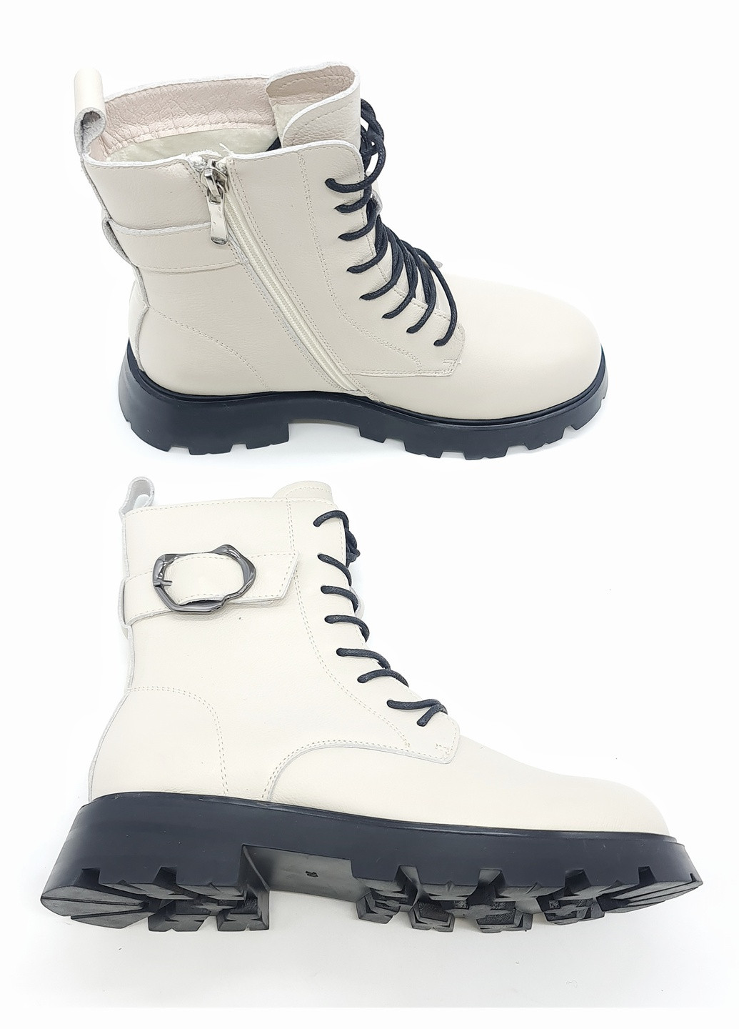 Жіночі черевики білі шкіряні BV-13-5 23,5 см (р) Boss Victori (259299574)