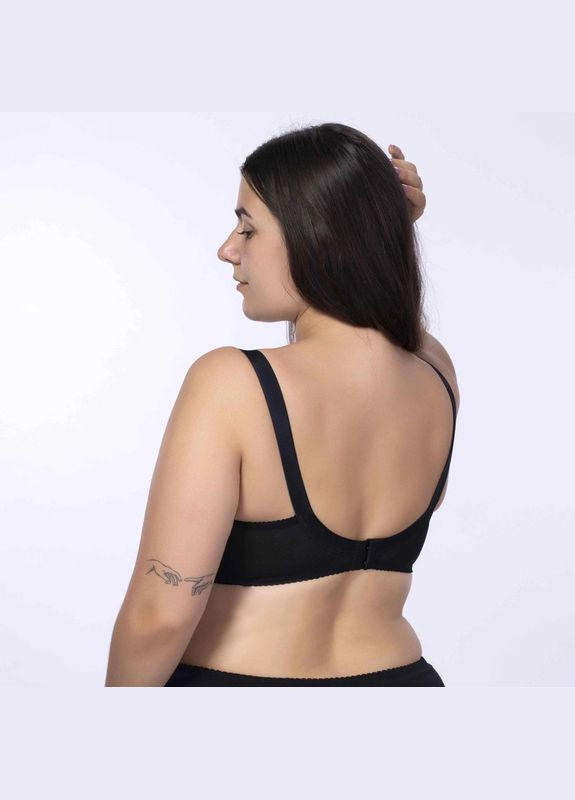 Чорний бюстгальтер без кісточок з м'якою чашкою Elita без кісточок