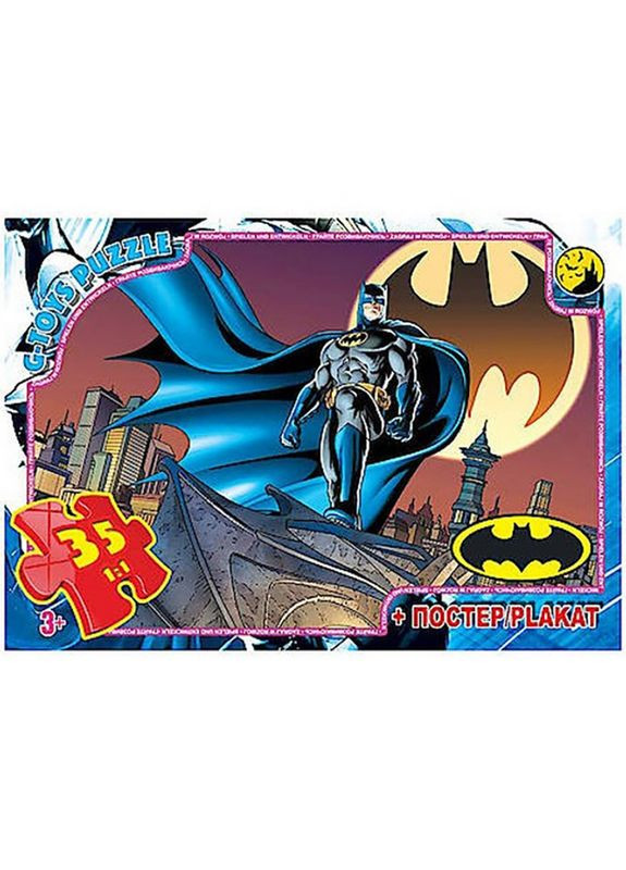 Детский пазл "Бэтмен" BAT06 постер 35 элементов G-Toys (354826575)