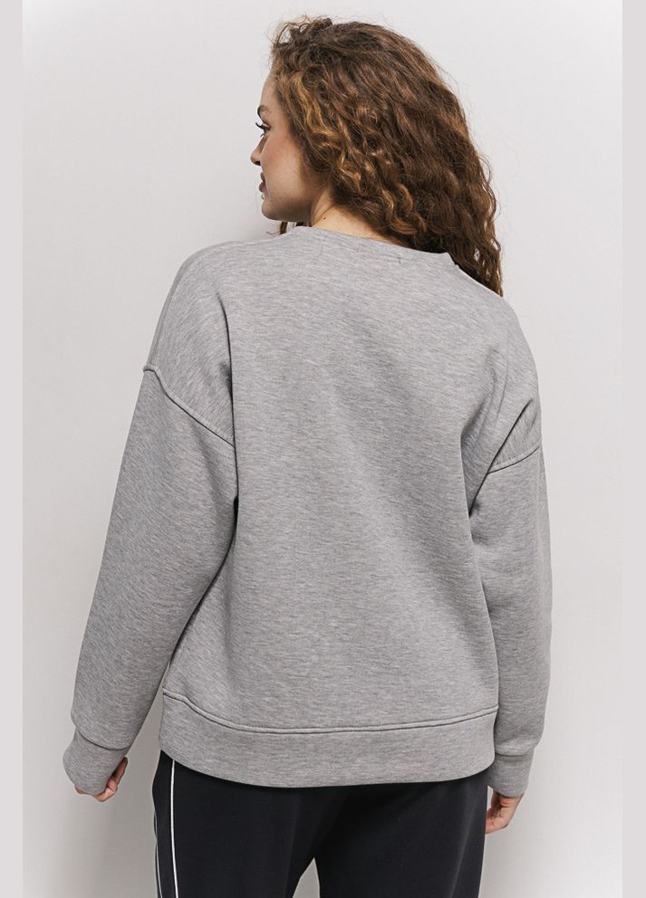 Серый женский утепленный свитшот серый oversize Arjen (304251345)