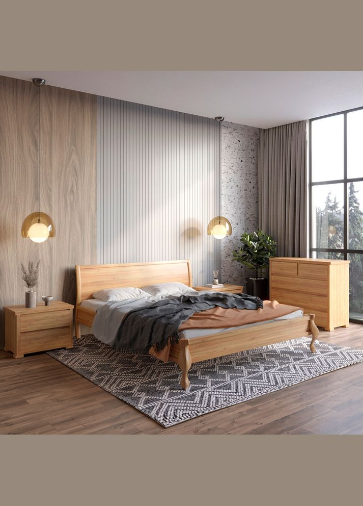 Односпальне дерев'яне ліжко Палермо 70х200 см (MBG-11284) Mebigrand (366084465)