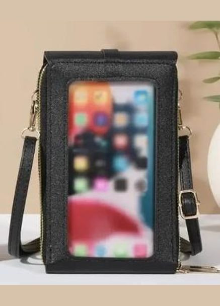 Жіноча сумка-клатч для телефону, грошей, ключів (Чорна) No Brand (332794786)