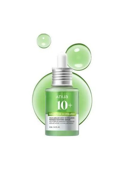 Сироватка з азелаїновою кислотою 10% azelaic acid 10 hyaluron redness soothing serum 30 мл Anua (370159386)